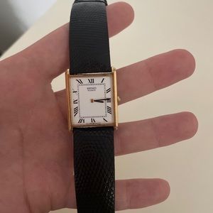 Seiko genuine lizard wristwatch